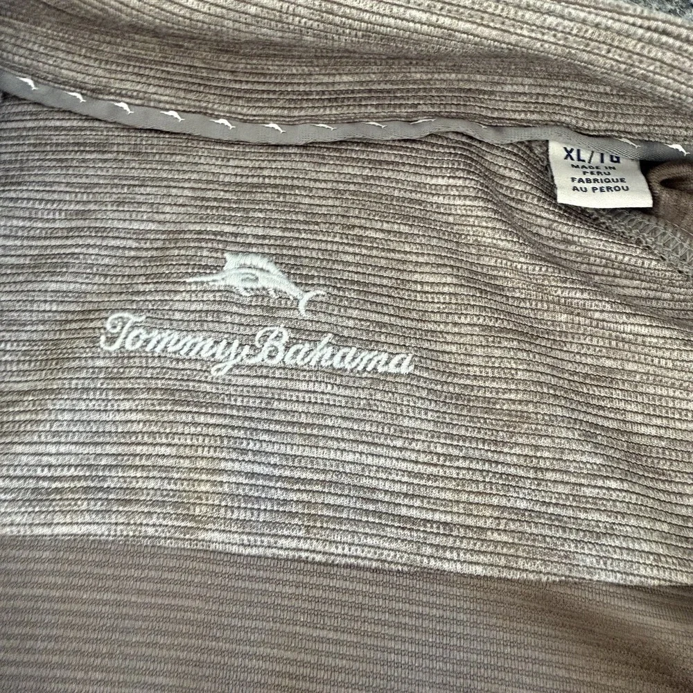 Tommy Bahama Georgia Bulldogs Men XL Gray Quarter Zip Pullover IslandZone